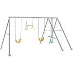 Intex 4 Activity Feature Outdoor Playground Swing Set w/Trapeze Bar(Open Box)