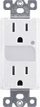 GE UltraPro Electrical Outlet With LED Light Guide 15AMP White 40967