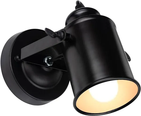 Industrial Wall Indoor Track Lighting Retro Black Wall Lamp,Wall Mounted Ceiling