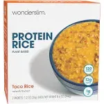 Wonderslim Plant Based Protein Rice Entree Taco Rice 12g Protein 120 Calories Gluten Free 7ct