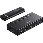 UGREEN HDMI Switch 5 in 1 Out Splitter 4K60Hz with Remote 5 Black