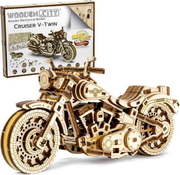 WOODEN.CITY Cruiser 3D Motorcycle Puzzle