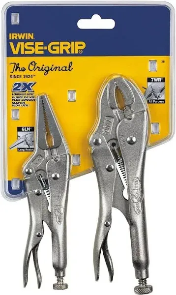 Irwin Vise-Grip Original Locking Pliers Set With Wire Cutter 2-Piece