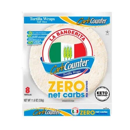 La Banderita Carb Counter 8’ Zero Net Carbs Flour Tortillas