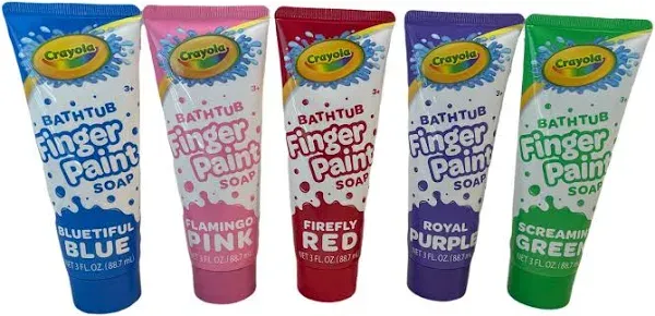 Bundle Crayola Bathtub Finger Paint Soap Set of 5 for Kids Creative Good Clean Fun