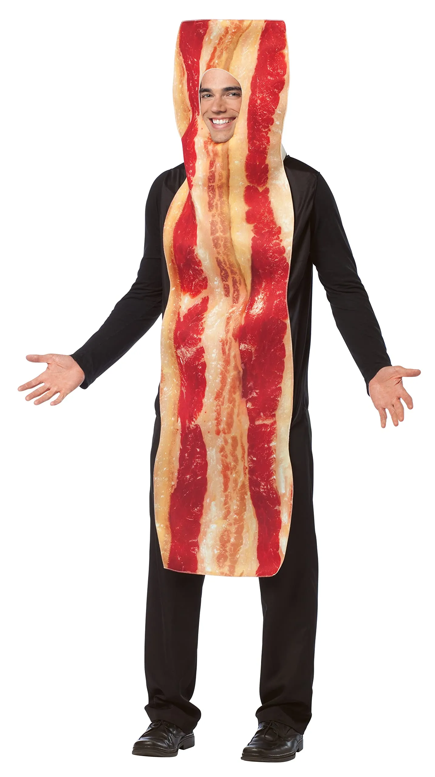 Rasta Imposta Bacon Strip Costume, Brown, One Size