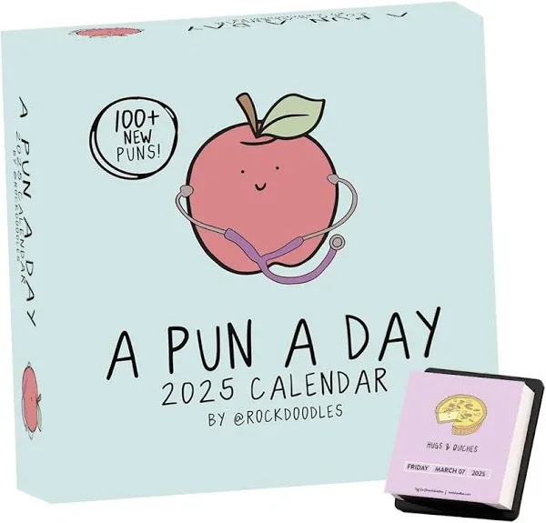 2025 Punny Daily Desk Calendar| Funny Calendar 2025 Day to Day for Home or Office, Daily Calendar 2025 Page a Day, Dad Joke Calendar with Tear Off Pages and Daily Puns (2025 Calendar)