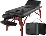 Cloris 84' Professional Massage Table Portable 2 Folding Lightweight Facial Solon Spa Tattoo Bed Height Adjustable with Carrying Bag & Aluminium