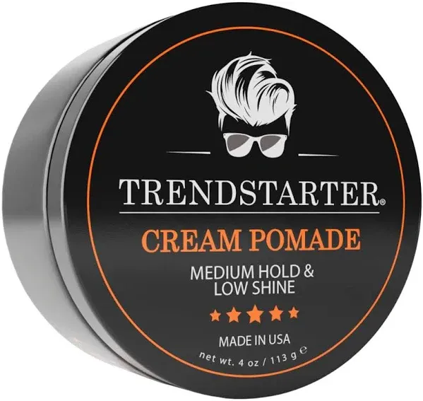 TRENDSTARTER - CREAM POMADE 4oz - Medium Hold - Low Shine - Water-Based All-D...