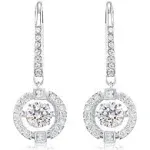 Swarovski : Sparkling Dance Pierced Earrings, White, Rhodium Plated