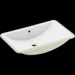 Moen BGCW10RU1223 White Vitreous China Undermount Sink, 23.625 x 14.75 x 7 inch Rectangle Bathroom Sink with Porcelain