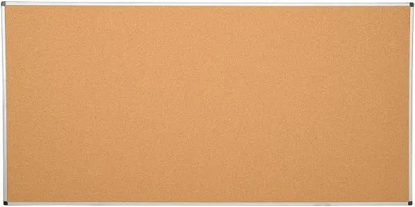 Cork Bulletin Board - 96"W x 48"H - Aluminum Frame Global Industrial