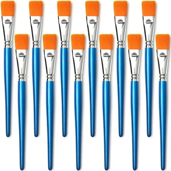 GACDR 1 Inch Flat Paint Brushes for Acrylic Painting