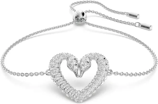 Swarovski Una Bracelet Heart Small White Rhodium Plated 5625534