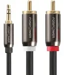 3.5mm to RCA Cable (25FT), RCA Audio Cable 24K Gold Plated Male to Male Stere...