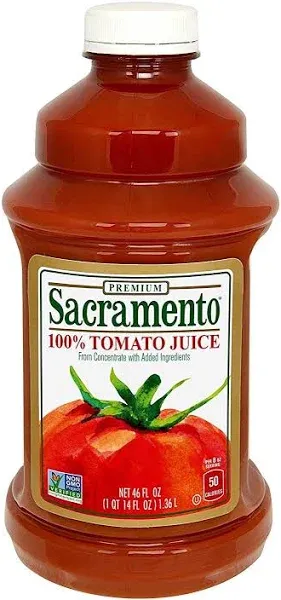 Sacramento Tomato Juice 46 oz Plastic Bottle