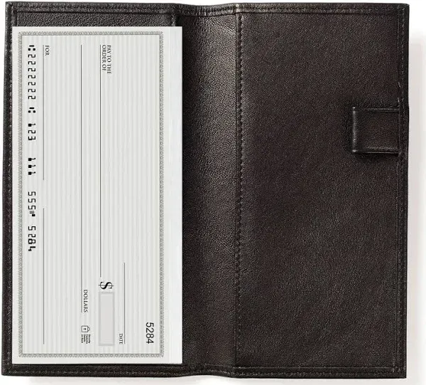 Leatherology Deluxe Checkbook Cover with Divider