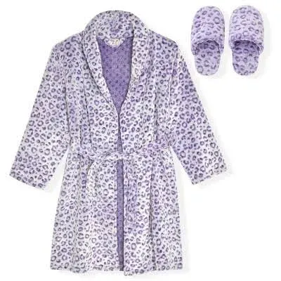 Sleep On It Girls' Frosted Flannel Fleece Robe Set