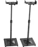 ELIVED Universal Speaker Stands Pair Height Adjustable Max 43.3", Surround Sound Speaker Stands for Bookshelf Speaker Satellite Rear Speakers Up to 11