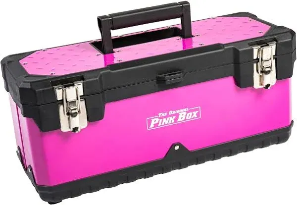 The Original Pink Box 20-Inch Portable Steel Toolbox