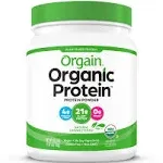 Orgain Organic Protein 1.59lbs Plant Based Powder Natural Unsweetened