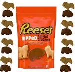 Tinx R's Dippde Aimal Crakers 1.5lbs Pouch - 24oz Mlk Choc ND Peanut Butter Candy Dipped Animal Crackers