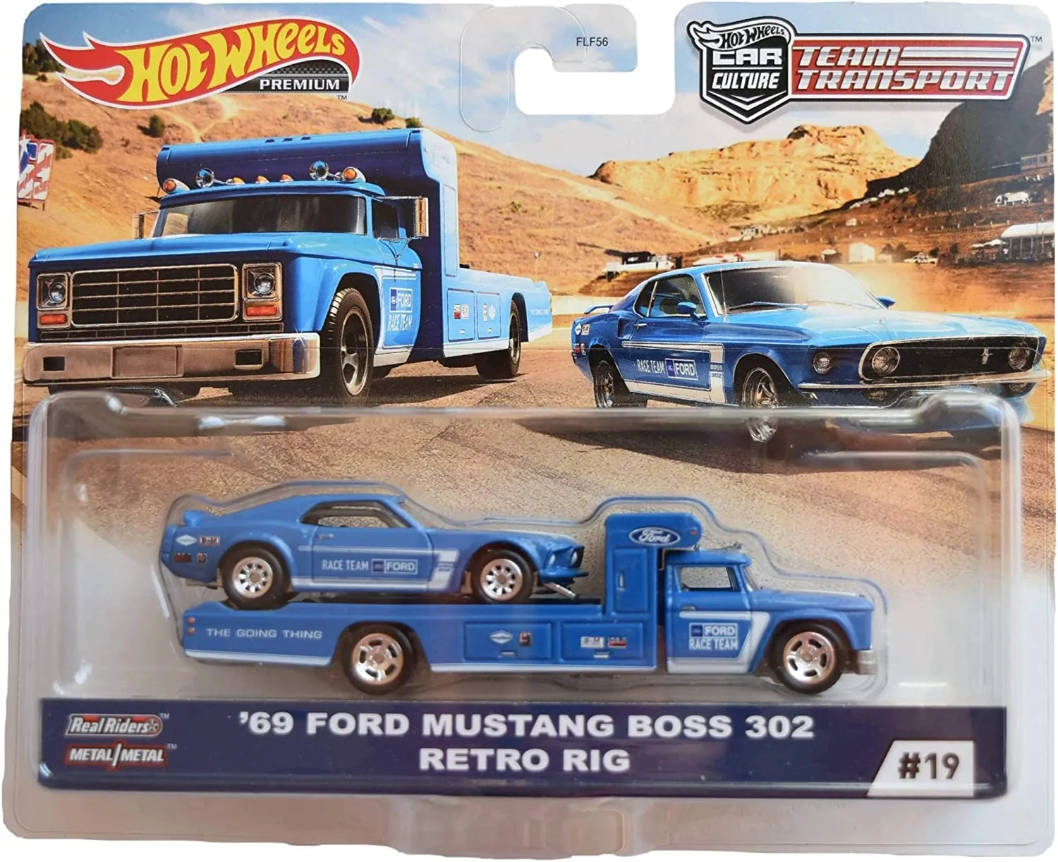 Hot Wheels Team Transport '69 Ford Mustang Boss 302 Retro Rig