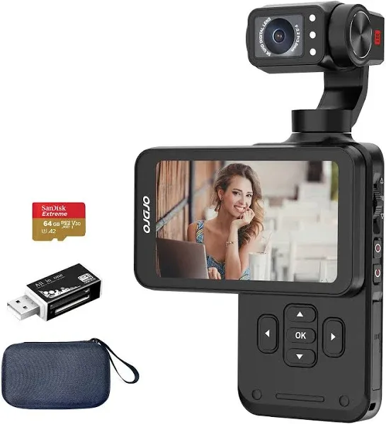 Ordro M5 Pocket Video Camera Action Vlogging Digital Camcorder 5K 3-Axis Face Tracking 3.5" Touch