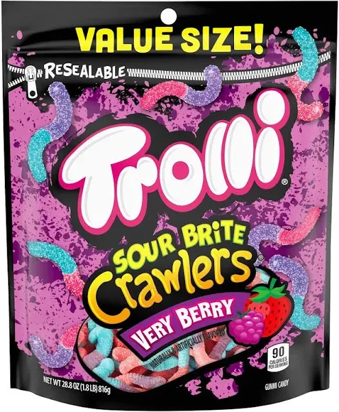 Trolli Sour Brite Crawlers, Very Berry - 7.2 oz