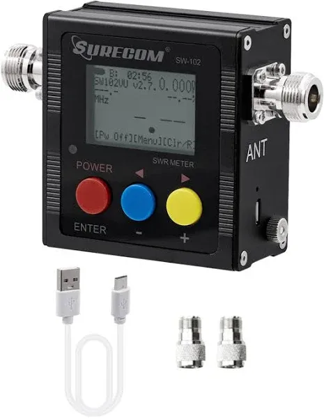 Gam3Gear Surecom SW-102 Digital VHF UHF 125-525Mhz Power &amp; SWR Meter Meters