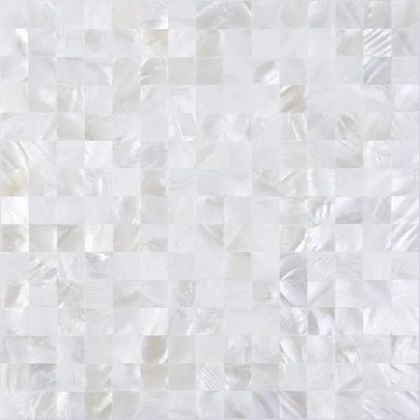 Peel and Stick Tile Backsplash Mother of Pearl Shell Mosaic Stick on Decor for Kitchen Living Room Bathroom (1, Ivory White)