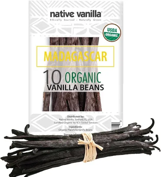 Native Vanilla Organic Madagascar Vanilla Beans Gourmet Grade A Premium Vanilla Pods