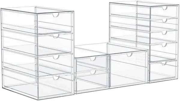 Sorbus 12-Drawer Clear Acrylic Makeup Organizer