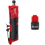 Milwaukee 2486-20-48-11-2425 M12 Fuel 12V Lithium-Ion Brushless Cordless 1/4 in. Straight Die Grinder W/CP High Output 2.5 Ah Battery Pack