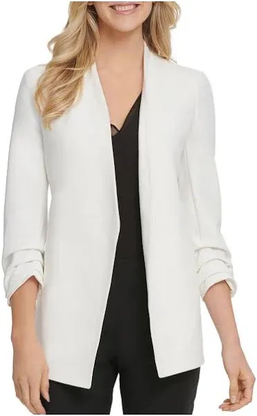 Dkny Open-Front Jacket - Ivory