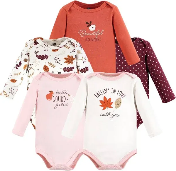 Hudson Baby Cotton Long-Sleeve Bodysuits