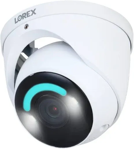 Lorex 4K IP Wired Add-on Dome Security Camera with Smart Security Lighting, 4PK