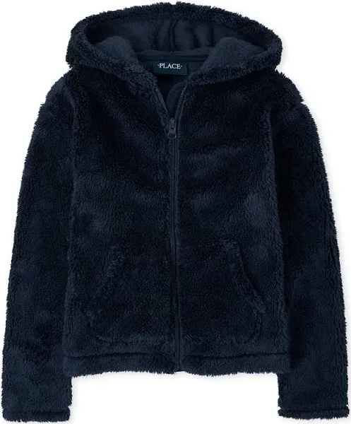 The Children's Place Girls' Sherpa Zip-Up Hoodie