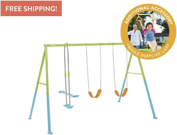 Intex Three Feature Playground Swing Set