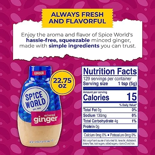 Spice World Squeezable Minced Ginger