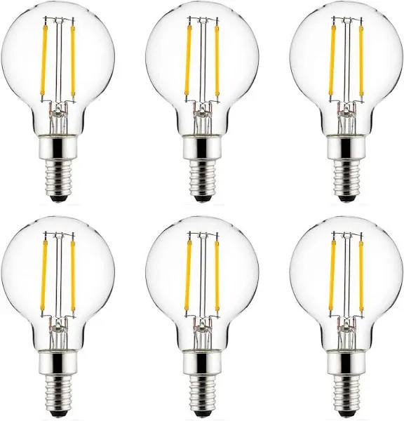 Sunlite LED G16.5 Filament Light Bulb E12 Base 41617-SU