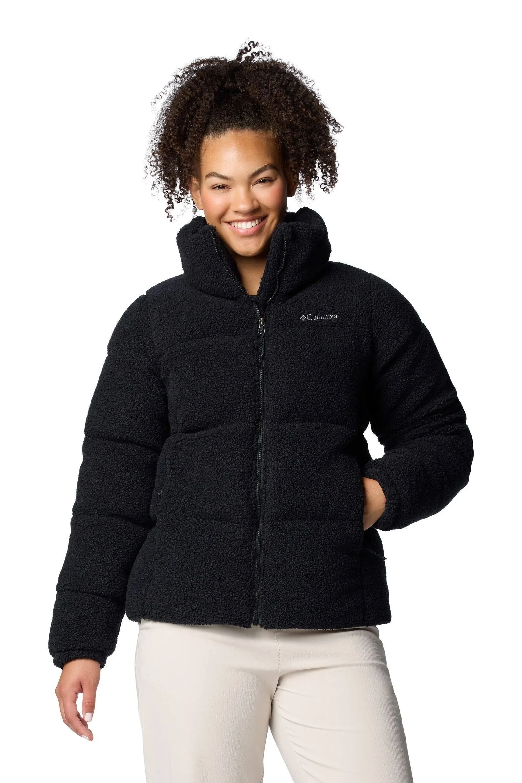 Columbia Puffect Sherpa Puffer Jacket - Black