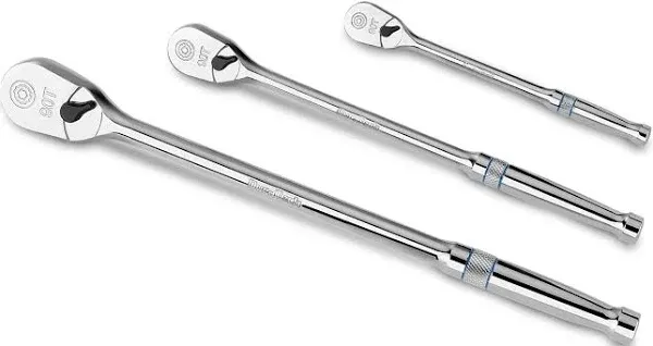 DURATECH Extra Long Handle 3/8-Inch Drive Ratchet, 90-Tooth Ratchet Wrench wi...