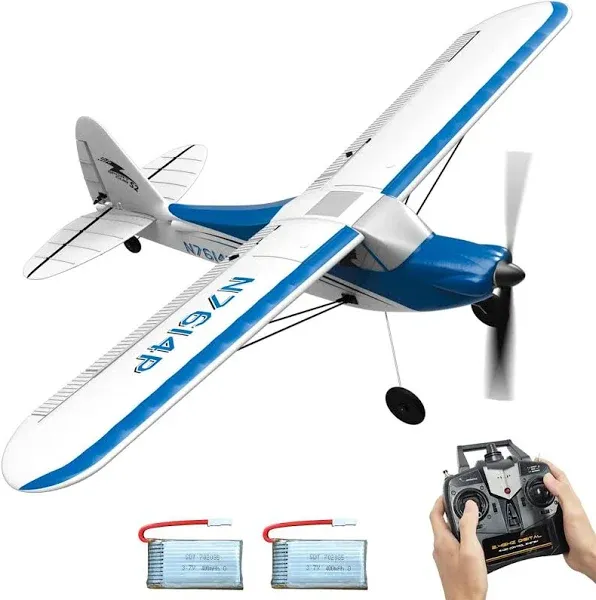 VOLANTEXRC Sport 500 Ready to Fly RC Airplane w/Gyro Stabilizer, Blue(For Parts)