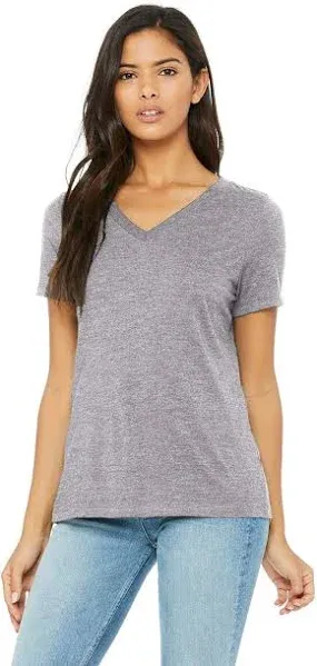 Bella+Canvas 6405: Ladies' Relaxed Jersey Short-Sleeve V-Neck T-Shirt