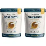 Bare Bones Bone Broth Instant Powdered Beverage Mix, Chicken, Pack of 32, 15g Sticks, 10g Protein, Keto & Paleo Friendly