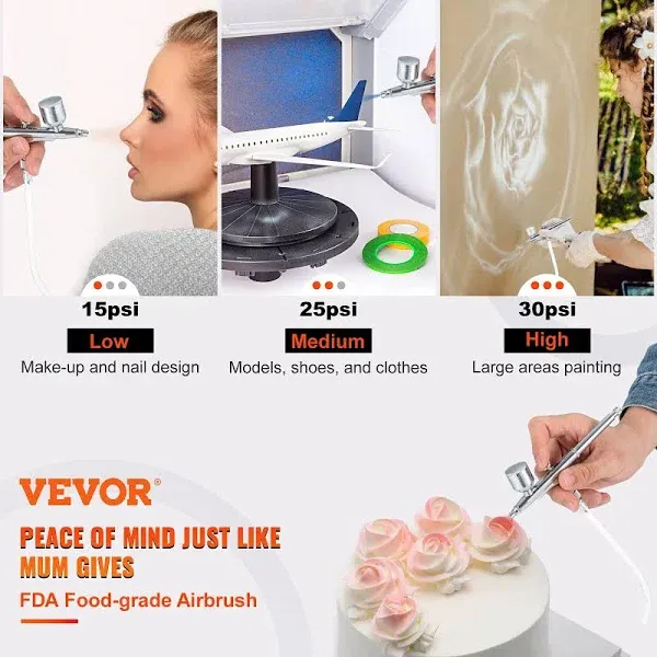 VEVOR Airbrush Kit, Portable Airbrush Set with Compressor, Airbrushing System Ki