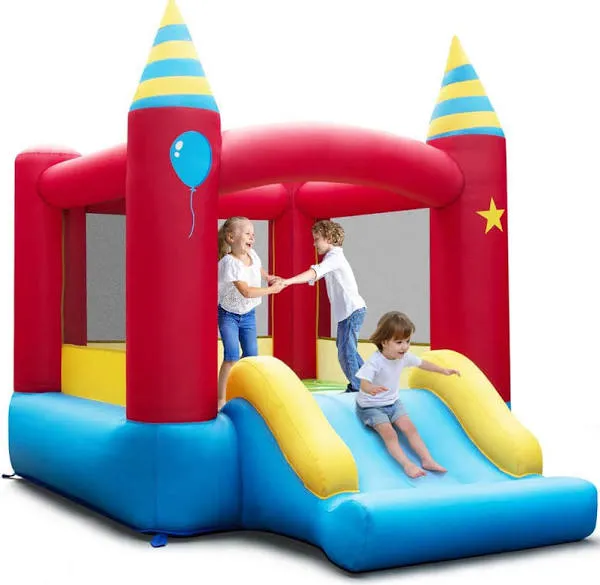 Inflatable Kids Bounce Castle with 480W Blower - Color: Multicolor