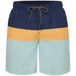 Rokka&Rolla Men's 8" Mesh Lined Swim Trunks - Blue