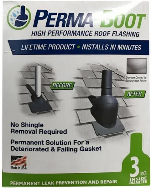 Perma-Boot Roof Flashing 312-3N1BLK